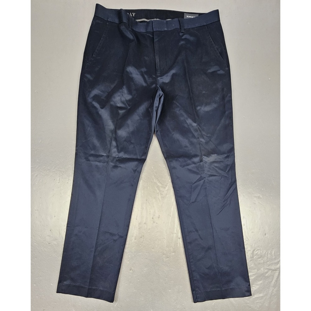Bonobos Pants Mens 36x32 Blue Monday Athletic Fit Cotton Blend Stretch Chino